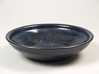 Plate with monochrome blue glaze, 1925–50