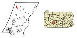 Location of Northern Cambria in Cambria County, Pennsylvania.