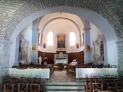 Vue intérieure de la chapelle en 2018.