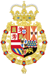 Erb španělského krále jako milánský monarcha (1580-1700). Svg