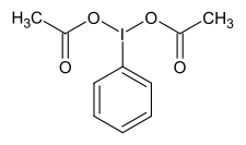 Strukturformel von Diacetoxyiodbenzol