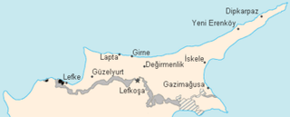 Észak-Ciprus térképe