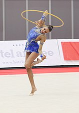 11/08: Ievguénia Kanàieva en un campionat de gimnàstica rítmica el 2012