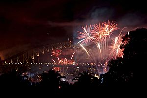 Fireworks for the International Fleet Review in Sydney, Australia (10098502445).jpg