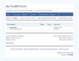 Скриншот программы FluxBB