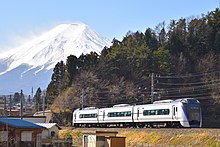 E353系電車 特急「富士回遊」と富士山