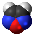 Space-filling model of the furazan molecule