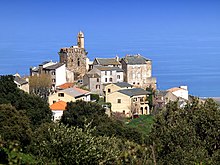 Vue d'une partie du village de Furiani, commune ou elle à joué.