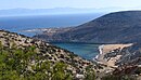 Potamós-ranta Gavdoksen pohjoisosassa. Taustalla näkyy Kreetan saari.