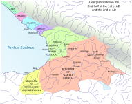 Karthli (Ibérie) et royaume de Lazique vers 150