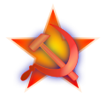 Hammer and sickle on a red star.svg