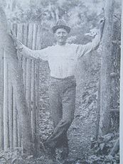 Hans Meyer vor dem Basislager zum Kilimandscharo 1889