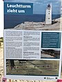 Informationstafel zur Versetzung des Leuchtturms