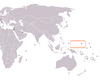 Peta lokasi Federasi Mikronesia dan Israel.