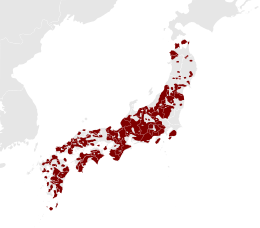 élőhelyei a japán szigetvilágban