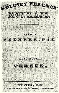 Kölcsey Ferenc verseinek címoldala