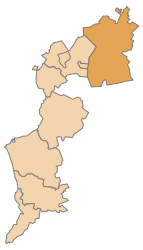 Poloha okresu Neusiedl am See v spolkovej krajine Burgenland (klikacia mapa)