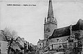 L'église paroissiale de Guénin vers 1920 (carte postale).