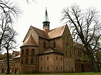 Kloster Lehnin, Mark Brandenburg, 1184–13. Jh., Ostteile (sp. 12. Jh.–1. V. 13. Jh.) und Seitenschiffe romanisch, Mittel­schiff (M. 13. Jh.) gotisch