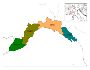 Provinces of Liguria.