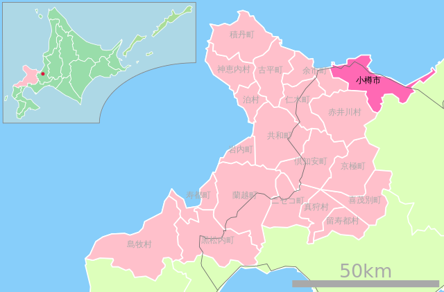 小樽市在北海道的位置