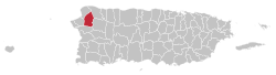 Localização de Moca em Porto Rico