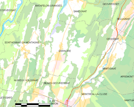 Mapa obce Izernore