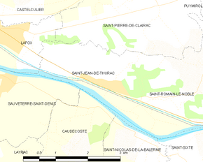 Poziția localității Saint-Jean-de-Thurac