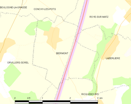 Mapa obce Biermont