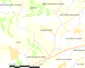 Poziția localității Boëssé-le-Sec