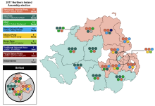 Result by constituencies Map of the 2017 Northern Ireland Assembly election.svg