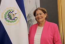 Margarita Villalta with El Salvador flag.jpg