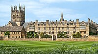 Merton College, Oxford, where Truss studied (pictured in 2023) Merton College, Oxford from Merton Field.jpg