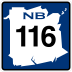 Route 116 marker