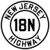 Route 18N marker