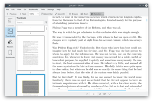Okular zobrazující PDF v KDE Plasma 5
