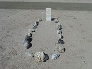 The grave of William Augustus Hancock in the "K of P & A.O.U.W. Cemetery" section.