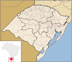 Localização de Parobé no Rio Grande do Sul