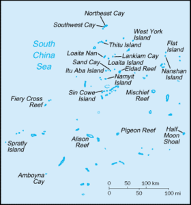 Carte des Îles Spratleys