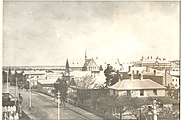 Widok na miasto w 1884, widoczna katedra, wtedy bez wieży