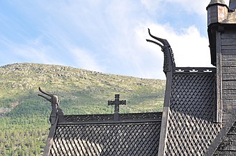 Dragon heads on the roof