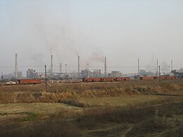 Vista de la planta industrial en Bokaro.