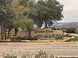 A sign marking the entrance to Steiner Ranch