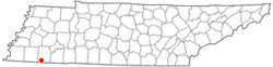 Location of Saulsbury, Tennessee