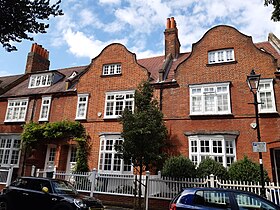 Terrace with shaped gables, Marlborough Crescent, 1880s