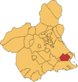 Розташування муніципалітету Торре-Пачеко у провінції Мурсія