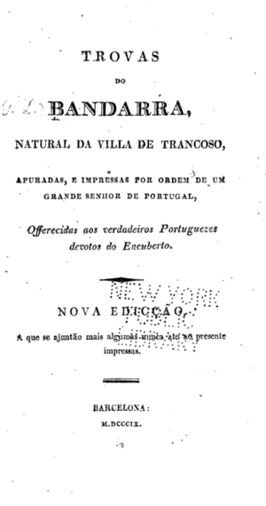 Capa de Trovas do Bandarra