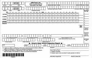 Truck driver log book (blank)