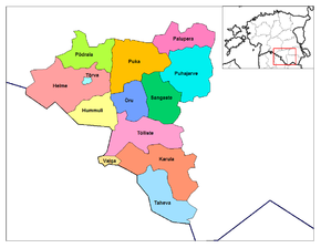 Diviziunile administrative ale regiunii Valga