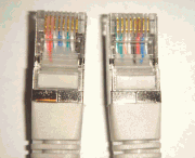 Crossover cable suitable for use with 100BASE-T4 Fast Ethernet